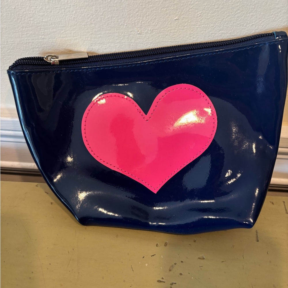Stylish Navy and Pink Heart Women's Bag